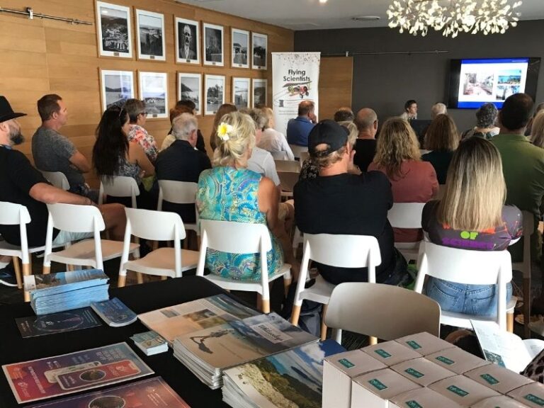 People attending an information talk on cruising the Whitsundays in Airlie Beach